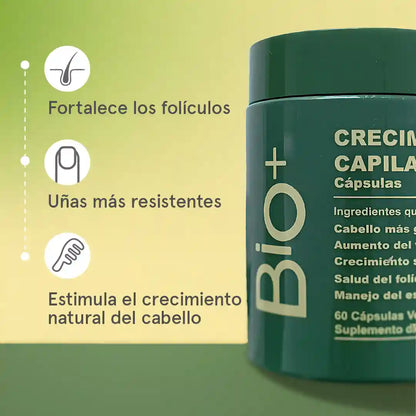 Cápsulas con Biotina para Crecimiento Capilar y de Uñas