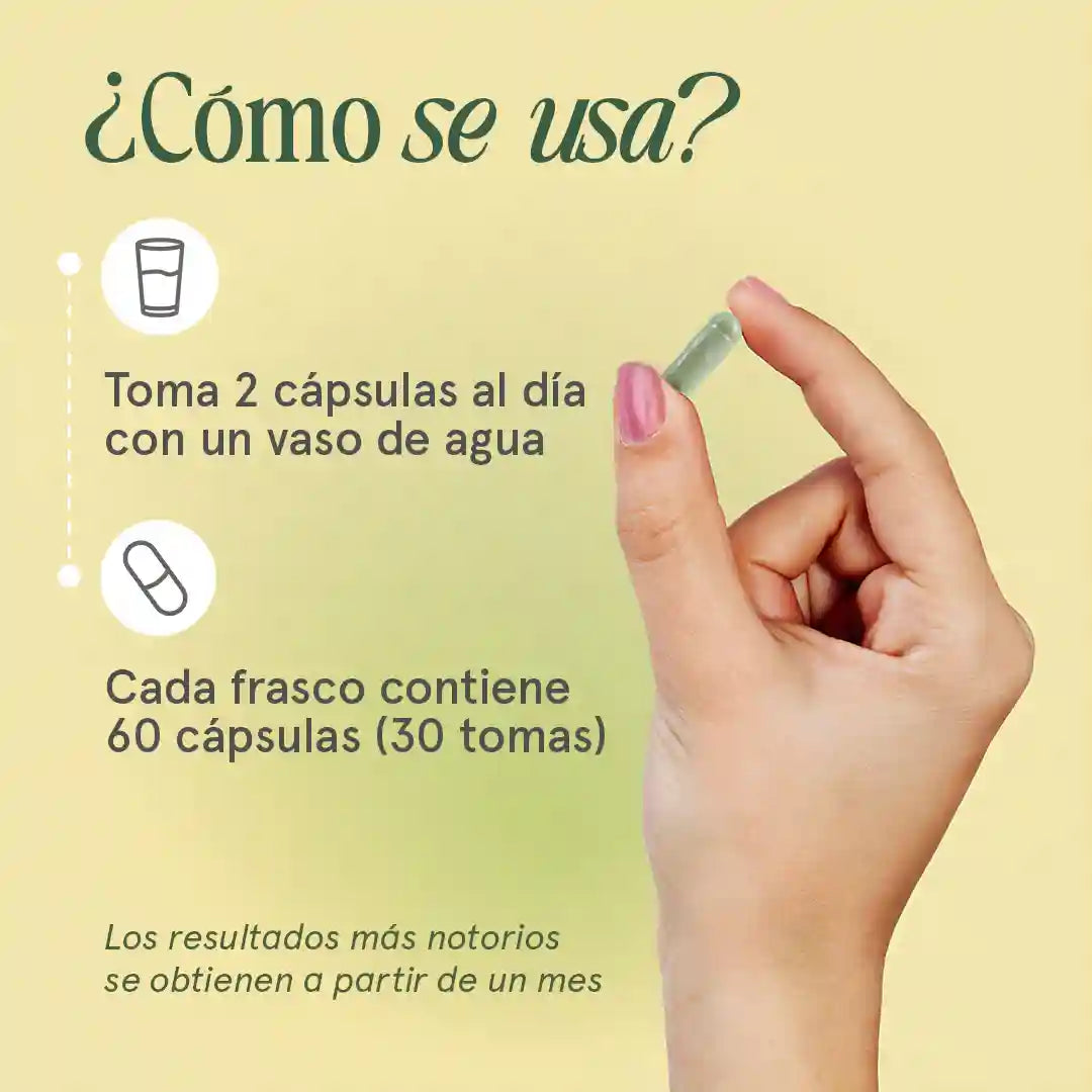 Cápsulas con Biotina para Crecimiento Capilar y de Uñas