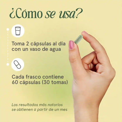 Cápsulas con Biotina para Crecimiento Capilar y de Uñas
